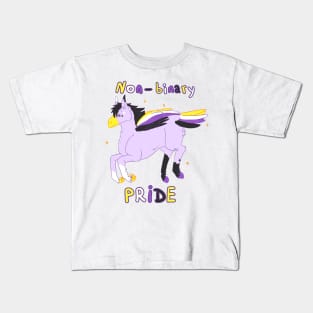 Non-Binary Pride Hippogriff Kids T-Shirt